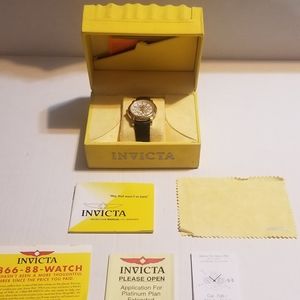 MEN'S ANALOGY INVICTA WATCH LEATHER BAND
